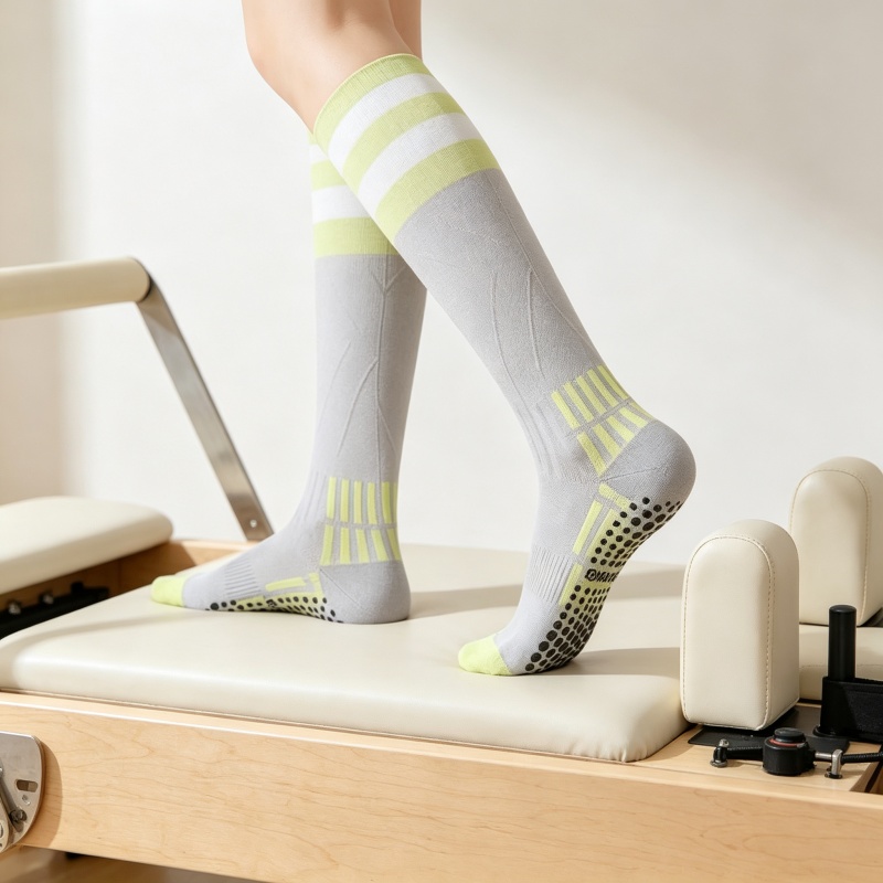 여성용 무릎까지 오는 요가 양말, 미끄럼 방지 실리콘  - Medias Para Pilates Y Yoga 리뷰 및 가격